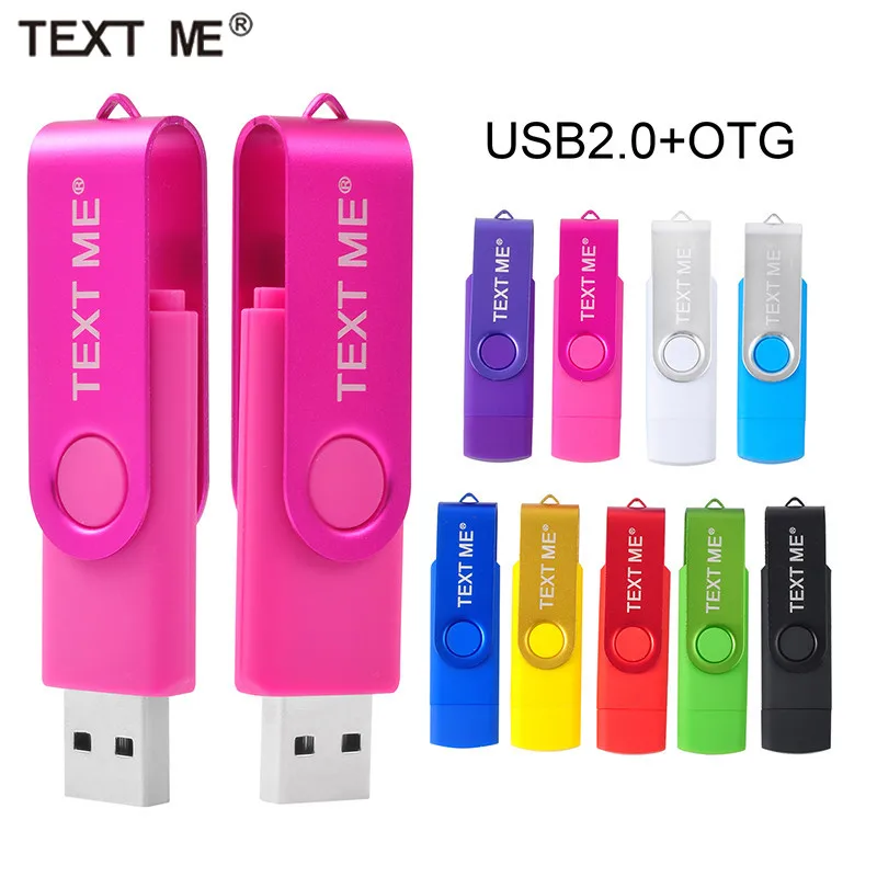 

TEXT ME Multifunctional USB Flash Drive otg 2.0 pendrive 64gb cle usb флэш-накопител stick 32gb 16gb 8gb 4g Pen Drive for phone